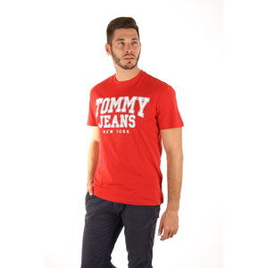 Tommy Hilfiger pánské červené tričko Essential